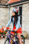Mini Hornit Lids Fietshelm voor Kinderen met LED achterlicht - Polka Dot (M)