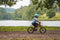 Mini Hornit Lids Fietshelm voor Kinderen met LED achterlicht - Dinosaurus (M)