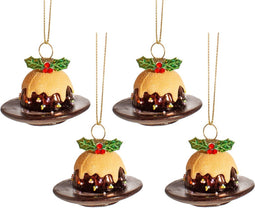 Mini kerstpudding kerstbal (set4) - Sass & Belle