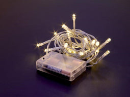 Mini tafellamp LED - 2 m - 20 warm witte lampen - transparant draad - modulator - batterijen niet meegeleverd