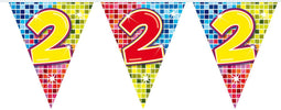 Mini vlaggenlijn 2 jaar Birthday Blocks