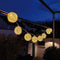 Mini warm witte LED-lichtslinger 10 rotanbollen - EXCELLENT HOUSEWARE