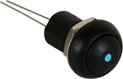MINIATUUR DRUKSCHAKELAAR MET BLAUWE LED 1P SPST OFF-ON (R1399B)