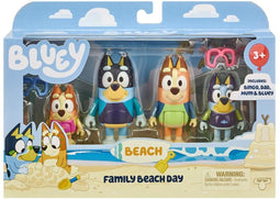 Miniatuurbeeldjes - MOOSE TOYS - De familie op het strand (4 beeldjes) - Bluey