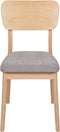 MINIER - Eetkamerstoel set van 2 - Lichtgrijs - Hout
