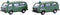 Minis by Lemke LC4353 N Auto Volkswagen T3 set van 2 voertuigen: Duitse politiebus BGS + Duitse spoorwegpolitie