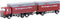 Minis by Lemke LC4608 N Vrachtwagen MAN F90, 3-assige kofferhangertrein Rail Cargo Austria (ÖBB)