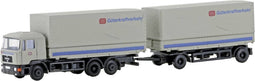 Minis by Lemke LC4634 N Vrachtwagen MAN F90 3-assige wissellaadbak-hangertrein DB goederenvervoer over de weg