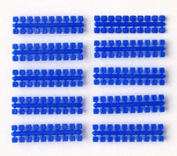 Ministeck: 10x 1 punt kleuren strips (donkerblauw)