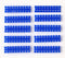 Ministeck: 10x 1 punt kleuren strips (donkerblauw)