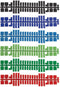 Ministeck Uitbreidingsset Kleurenstrips 9-delig 31663