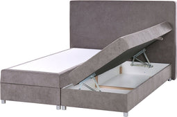 MINISTER - Boxspringbed - Taupe - 160 x 200 cm - Polyester