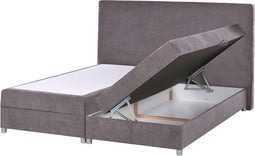 MINISTER - Boxspringbed - Taupe - 180 x 200 cm - Polyester