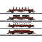 MiniTrix T18707 Lageboordwagen van de DB, MHI 3-delige set