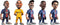 Minix - Football Stars - PSG - Pack of 5 - Kylian Mbappé / Ousmane Dembélé / Marco Asensio / Marquinhos / Gianluigi Donnarumma - Figuur 7cm