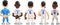 Minix - Football Stars - Real Madrid - Pakje van 5 (Courtois/Vinicius/Bellingham/Carvajal/Mbappé) Statue 7cm
