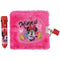 Minnie Mouse Dagboek/ Pluche dagboek Met Slot - Roze Papier/ Dagboek met 10-kleurenpen.