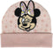 Minnie Mouse Disney Muts Kinderen Meisjes Winter 3D Strik Gevuld Met Glinsterende Pailletten - One Size - 100 % Acryl - Roze/Zalm