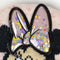 Minnie Mouse Disney Muts Kinderen Meisjes Winter 3D Strik Gevuld Met Glinsterende Pailletten - One Size - 100 % Acryl - Roze/Zalm