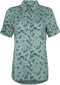 Mintgroene blouse met bloemen van viscose