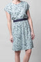 Mintgroene rok met bloemen
