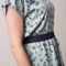Mintgroene rok met bloemen