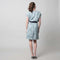 Mintgroene rok met bloemen
