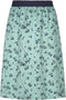 Mintgroene rok met bloemen