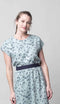 Mintgroene top met bloemen van viscose