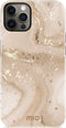 Mio by Mobilize Hoesje geschikt voor Apple iPhone 12 MagSafe Telefoonhoesje Hardcase | Mio by Mobilize Backcover | Geschikt voor MagSafe | Geschikt voor Draadloos Opladen met Magnetische Ring | MagSafe Case - Gold Marble | Goud