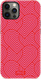 Mio by Mobilize Hoesje geschikt voor Apple iPhone 12 MagSafe Telefoonhoesje Hardcase | Mio by Mobilize Backcover | Geschikt voor MagSafe | Geschikt voor Draadloos Opladen met Magnetische Ring | MagSafe Case - Wild Hearts | Roze