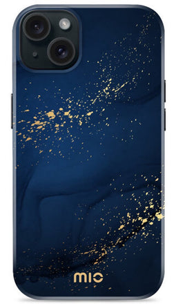 Mio by Mobilize Hoesje geschikt voor Apple iPhone 13 MagSafe Telefoonhoesje Hardcase | Mio by Mobilize Backcover | Geschikt voor MagSafe | Geschikt voor Draadloos Opladen met Magnetische Ring | MagSafe Case - Midnight Sparkle | Blauw