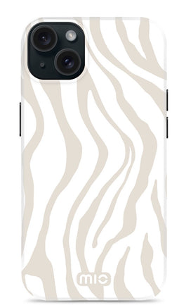 Mio by Mobilize Hoesje geschikt voor Apple iPhone 13 MagSafe Telefoonhoesje Hardcase | Mio by Mobilize Backcover | Geschikt voor MagSafe | Geschikt voor Draadloos Opladen met Magnetische Ring | MagSafe Case - Sandy Zebra | Wit