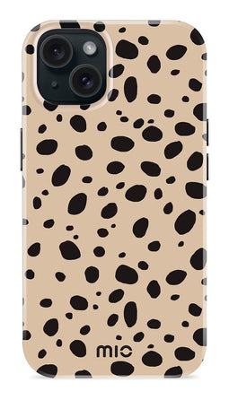Mio by Mobilize Hoesje geschikt voor Apple iPhone 13 MagSafe Telefoonhoesje Hardcase | Mio by Mobilize Backcover | Geschikt voor MagSafe | Geschikt voor Draadloos Opladen met Magnetische Ring | MagSafe Case - Spots | Bruin