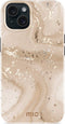 Mio by Mobilize Hoesje geschikt voor Apple iPhone 13 MagSafe Telefoonhoesje Hardcase | Mio by Mobilize Backcover | Geschikt voor MagSafe | Geschikt voor Draadloos Opladen met Magnetische Ring | MagSafe Case - Gold Marble | Goud
