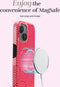 Mio by Mobilize Hoesje geschikt voor Apple iPhone 13 MagSafe Telefoonhoesje Hardcase | Mio by Mobilize Backcover | Geschikt voor MagSafe | Geschikt voor Draadloos Opladen met Magnetische Ring | MagSafe Case - Wild Hearts | Roze