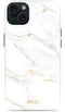 Mio by Mobilize Hoesje geschikt voor Apple iPhone 13 MagSafe Telefoonhoesje Hardcase | Mio by Mobilize Backcover | Geschikt voor MagSafe | Geschikt voor Draadloos Opladen met Magnetische Ring | MagSafe Case - White Marble | Wit