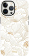 Mio by Mobilize Hoesje geschikt voor Apple iPhone 13 Pro MagSafe Telefoonhoesje Hardcase | Mio by Mobilize Backcover | Geschikt voor MagSafe | Geschikt voor Draadloos Opladen met Magnetische Ring | MagSafe Case - White Roses | Wit