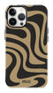 Mio by Mobilize Hoesje geschikt voor Apple iPhone 13 Pro MagSafe Telefoonhoesje Hardcase | Mio by Mobilize Backcover | Geschikt voor MagSafe | Geschikt voor Draadloos Opladen met Magnetische Ring | MagSafe Case - Swirl | Zwart,bruin