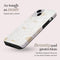 Mio by Mobilize Hoesje geschikt voor Apple iPhone 14 Plus MagSafe Telefoonhoesje Hardcase | Mio by Mobilize Backcover | Geschikt voor MagSafe | Geschikt voor Draadloos Opladen met Magnetische Ring | MagSafe Case - White Roses | Wit