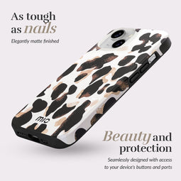 Mio by Mobilize Hoesje geschikt voor Apple iPhone 14 Pro MagSafe Telefoonhoesje Hardcase | Mio by Mobilize Backcover | Geschikt voor MagSafe | Geschikt voor Draadloos Opladen met Magnetische Ring | MagSafe Case - Leopard | Zwart,wit