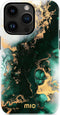 Mio by Mobilize Hoesje geschikt voor Apple iPhone 14 Pro MagSafe Telefoonhoesje Hardcase | Mio by Mobilize Backcover | Geschikt voor MagSafe | Geschikt voor Draadloos Opladen met Magnetische Ring | MagSafe Case - Green Marble | Groen