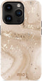 Mio by Mobilize Hoesje geschikt voor Apple iPhone 14 Pro MagSafe Telefoonhoesje Hardcase | Mio by Mobilize Backcover | Geschikt voor MagSafe | Geschikt voor Draadloos Opladen met Magnetische Ring | MagSafe Case - Gold Marble | Goud