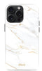Mio by Mobilize Hoesje geschikt voor Apple iPhone 15 Pro MagSafe Telefoonhoesje Hardcase | Mio by Mobilize Backcover | Geschikt voor MagSafe | Geschikt voor Draadloos Opladen met Magnetische Ring | MagSafe Case - White Marble | Wit