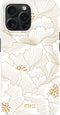 Mio by Mobilize Hoesje geschikt voor Apple iPhone 15 Pro MagSafe Telefoonhoesje Hardcase | Mio by Mobilize Backcover | Geschikt voor MagSafe | Geschikt voor Draadloos Opladen met Magnetische Ring | MagSafe Case - White Roses | Wit