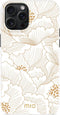 Mio by Mobilize Hoesje geschikt voor Apple iPhone 15 Pro Max MagSafe Telefoonhoesje Hardcase | Mio by Mobilize Backcover | Geschikt voor MagSafe | Geschikt voor Draadloos Opladen met Magnetische Ring | MagSafe Case - White Roses | Wit