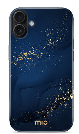 Mio by Mobilize Hoesje geschikt voor Apple iPhone 16 MagSafe Telefoonhoesje Hardcase | Mio by Mobilize Backcover | Geschikt voor MagSafe | Geschikt voor Draadloos Opladen met Magnetische Ring | MagSafe Case - Midnight Sparkle | Blauw