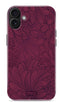 Mio by Mobilize Hoesje geschikt voor Apple iPhone 16 MagSafe Telefoonhoesje Hardcase | Mio by Mobilize Backcover | Geschikt voor MagSafe | Geschikt voor Draadloos Opladen met Magnetische Ring | MagSafe Case - Berry Blooms | Rood