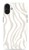 Mio by Mobilize Hoesje geschikt voor Apple iPhone 16 MagSafe Telefoonhoesje Hardcase | Mio by Mobilize Backcover | Geschikt voor MagSafe | Geschikt voor Draadloos Opladen met Magnetische Ring | MagSafe Case - Sandy Zebra | Wit