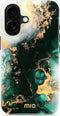 Mio by Mobilize Hoesje geschikt voor Apple iPhone 16 MagSafe Telefoonhoesje Hardcase | Mio by Mobilize Backcover | Geschikt voor MagSafe | Geschikt voor Draadloos Opladen met Magnetische Ring | MagSafe Case - Green Marble | Groen